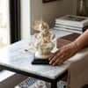 Devotional Celestial Melody Krishna Statue in White Colour