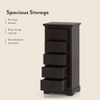 Alexandra Solid Wood Chest of Drawers in American Walnut Finish