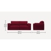 Cacef 3 Seater Pull Out Sofa cum Bed in Maroon Colour