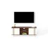 Harmond Engineering Wood Floor StandingTV Entertainment Unit Set Top Box Stand/TV Cabinet with Shelves for Books & Décor Display Unit Bed Living Room Upto 55 Inches (Brown Maple & White)