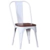 Albus Iron Dining Chair in White Colour