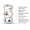 Hexa Engineered Wood Bookshelf Multipurpose Storage Rack in Giant Wood and Frosty White