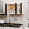 3 Doors Modular Wall Mounted Kitchen Cabinet With Adjustable Shelf In Highland Pine Finish