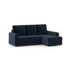 Apollo Compact Sofa (Colour : Cobalt, Cushion : Hard, Back Type : High Back, Seating Capacity : Right Aligned 2 Seater + Right Aligned Chaise + Ottoman)