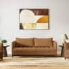 Florence Premium 3 Seater Fabric Sofa in Ochre velvet Colour