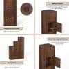 Calcio 4-Tier Engineered Wood Wardrobe In Brown Maple Finish