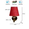 Devansh Metal Electric Wall Light in Gold Colour with Maroon Shade Count of 1 Light