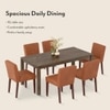 Atlas Solid Wood 6 Seater Dining Table Ludo Upholstered Dining Chair