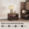 Ohio Solid Wood Bedside Table in Danish Walnut Finish
