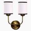 Devansh Metal Electric Wall Light in Gold Colour with Multi Shade Count of 2 Lights