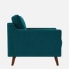 Reiti Velvet 1 Seater Sofa Teal in Blue Colour