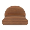 Sora Solid Wood King Size Bed Without Storage in Amber Walnut Finish