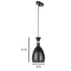 Carvera Iron Ceiling Lamp In Black And Gold Colour