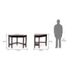 Collins Solid Wood Study Table in Dark Walnut Finish