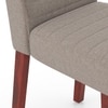 Dane Solid Wood Dining Table 6 Seater with 6 Ludo Upholstered Dining Chairs (Finish: Honey, Colour: Shitake Beige)