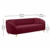 Nero Velvet 3 Seater Sofa in Maroon Colour