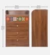 Ethnica Chest of Drawers with 4 Drawers in Columbian Walnut Finish