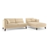 Lewis Sectional Sofa (Colour : Birch Beige, Cushion : Soft, Seater : Right Aligned 3 Seater + Right Aligned Chaise)