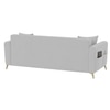 Daraco Velvet L shape 5 Seater Sofa in Grey Color