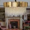 Ellie Gold Metal 12 Light Crystal Chandelier