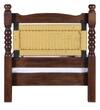 Rapipa Solid Wood Single  Size Bed Without Storage (Provincial Teak Finish)