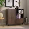 Hexa Engineered Wood Bookshelf Multipurpose Storage Rack in Flower Wenge Colour