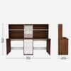 Natsu Twin Home Office Table Walnut and Frosty White
