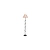 Leonara Multicolour Fabric Floor Lamp with Black Iron Base