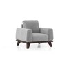 Granada Essential 1 Seater Fabric Sofa In Granite Weave Colour
