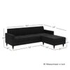 Deeplac Sectional Fabric Sofa - Black