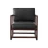 Aura PU Leather Arm Chair in Grey