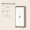 Miller 2 Door Wardrobe With Lock in Two Tone Finish