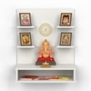 Bluewud Dhruv Engineered Wood Prayerut In White Finish