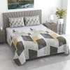 Multicolor Abstract 400 Tc Cotton Flat Super King Size Bedsheet With 2 Pillow Cover