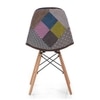 DSW Solid Wood Side Chair Replica in Patchwork Colour
