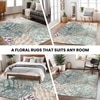 Leaf Design Cotton Rug 5x8 Feet