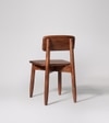 Rota Solid Wood Dining Chair In Dark Brown Finish