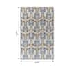 Jaipur Rugs Soft Geometric Wool 5x8 Feet Aegean Blue And Antique White Dhurrie Carpet