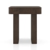 Nakkashi Solid Wood Square Side Table In Dark Chestnut Finish