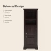 Mateo Solid Wood Bar Cabinet (Mahagony Finish)
