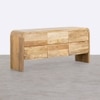 Stigen Solid Mango Wood Sideboard with 6 Drawers in Natural Finish