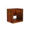 Wave Solid Wood Bedside Table in Honey Finish