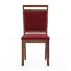 Alaine Solid Wood Dining Chair in Teak Finish & Rococo Red Colour - Set of 2