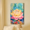 Modern Abstract Lotus Flower Canvas Wall Art 22 x 34 Inch