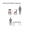 Floyd 6 Seater Dining Table Glass Top With 6 Zella Dining Chairs (Finish : Mahogany, Chair Colour : Burnt Orange)