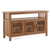 Rhodes 3 Door Solid Wood Sideboard in Amber Walnut Finish