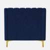 Fame  Velvet 1 Seater Sofa in Navy Blue Colour