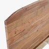 Kyoto Solid Wood Queen Non Storage Bed in Brown Colour