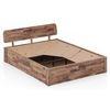 Lucy Queen Size Box Storage Bed Queen Size In Teak Finish