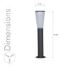 Gada Bollard Outdoor Garden Park Driveway Light In Black & White Finish